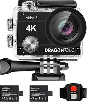 4K Waterproof Action Camera with Remote and Wide Angle