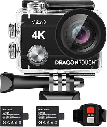 4K Waterproof Action Camera with Remote and Wide Angle