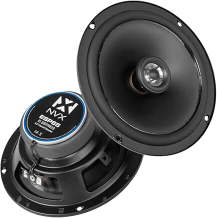 6.5" 2-Way Car Speakers, 360W Peak, Easy Install (Pair)
