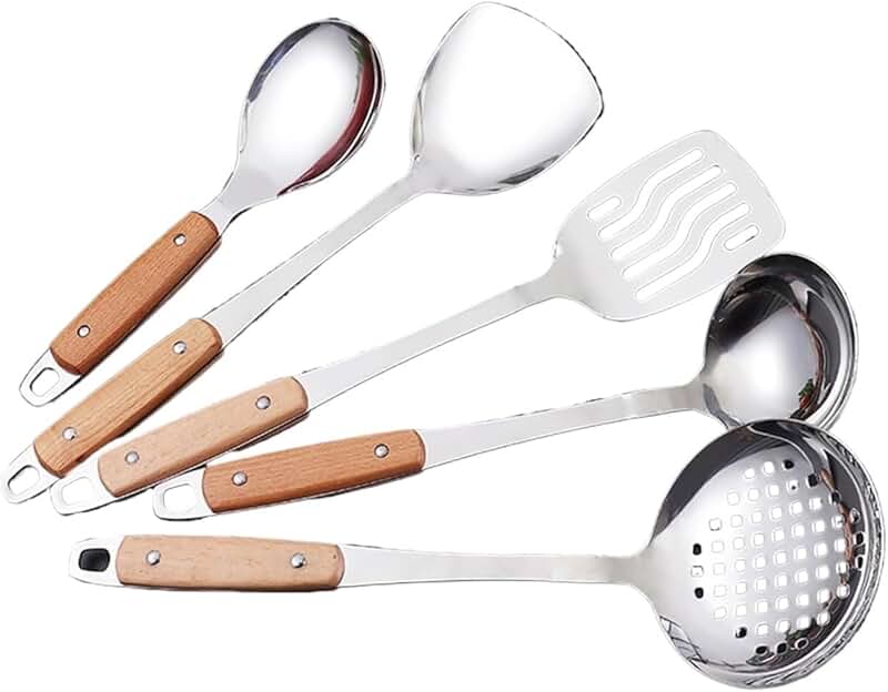 5-Piece Stainless Steel Cooking Utensil Set