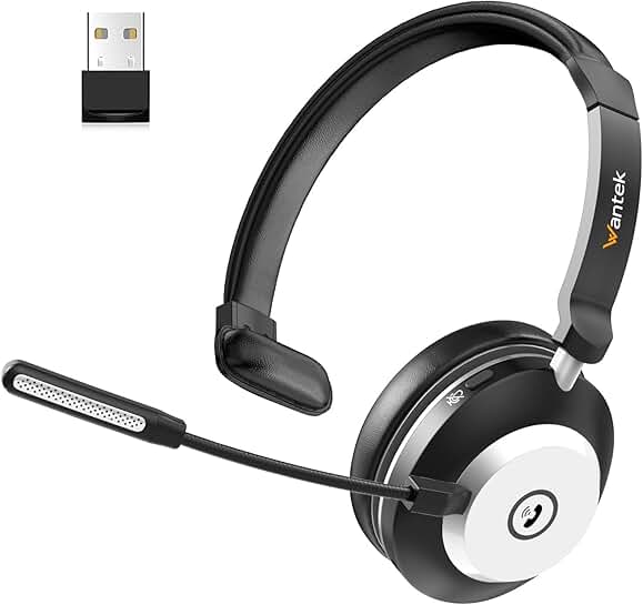 Wireless single-ear headset with noise cancelling mic