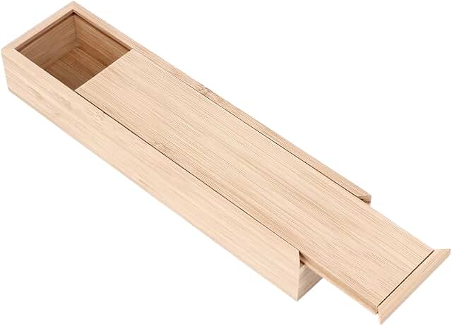Bamboo Rectangular Travel Flatware Storage Case