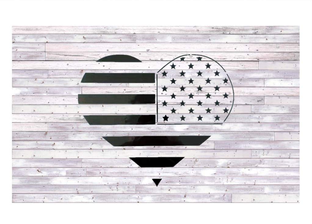 Large Patriotic Flag and Map Mylar Template 12x12 inches