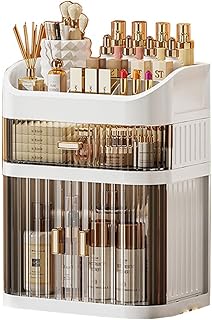Sliding Door Makeup Storage Organizer with Drawer