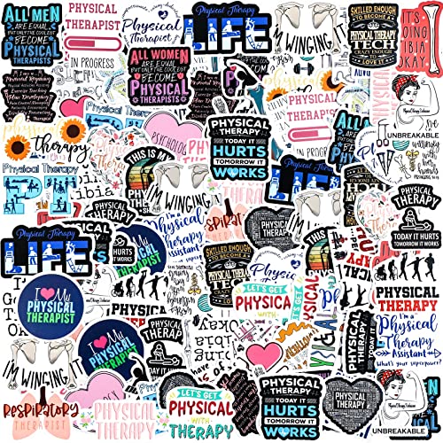 100 Waterproof Physical Therapy Stickers for Water Bottles and Decor
