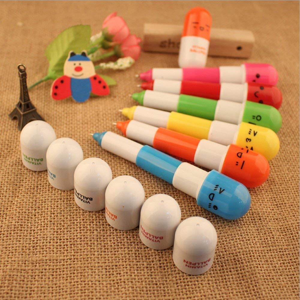 Set of 40 colorful smiling face ballpoint pens
