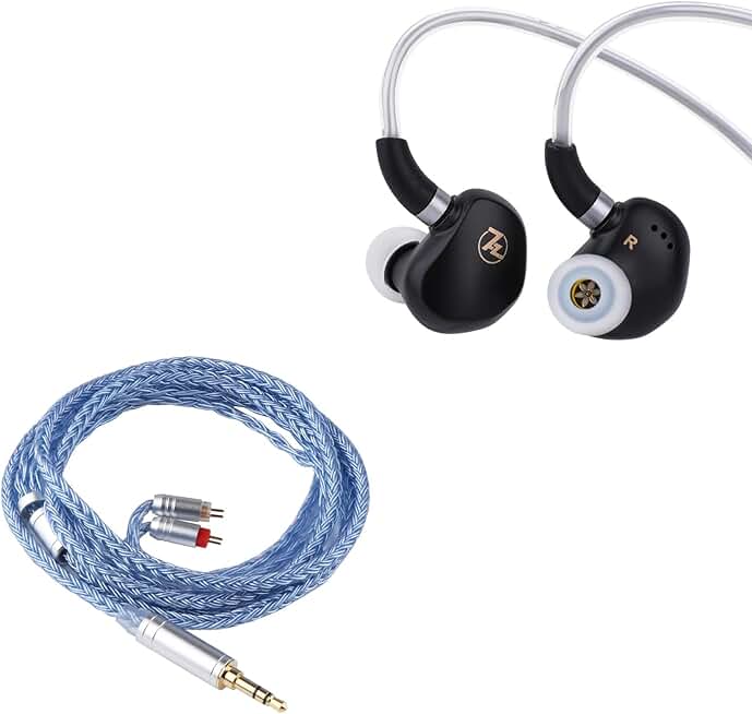 7HZ G1 In-Ear Monitor with 10mm DLC Driver and Silver Cable