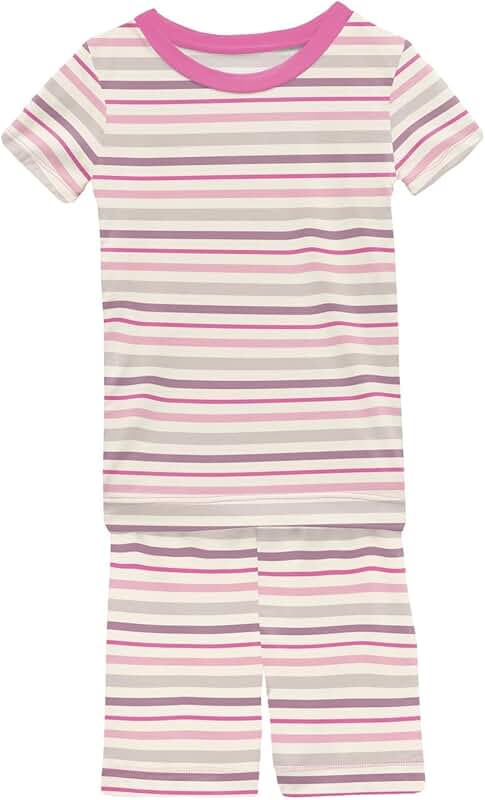 Baby and kid soft bamboo pajama set with shorts