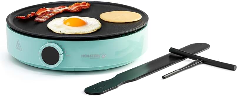 12-inch Nonstick Crepe Maker with Adjustable Temperature