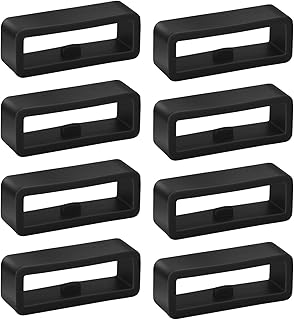 Set of 8 Black Silicone Watch Band Holders