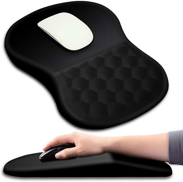 Ergonomic Mouse Pad with Wrist Support and Massage Design