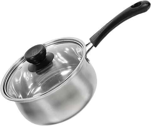 Stainless Steel Cooking Pot with Lid for Milk and Soup