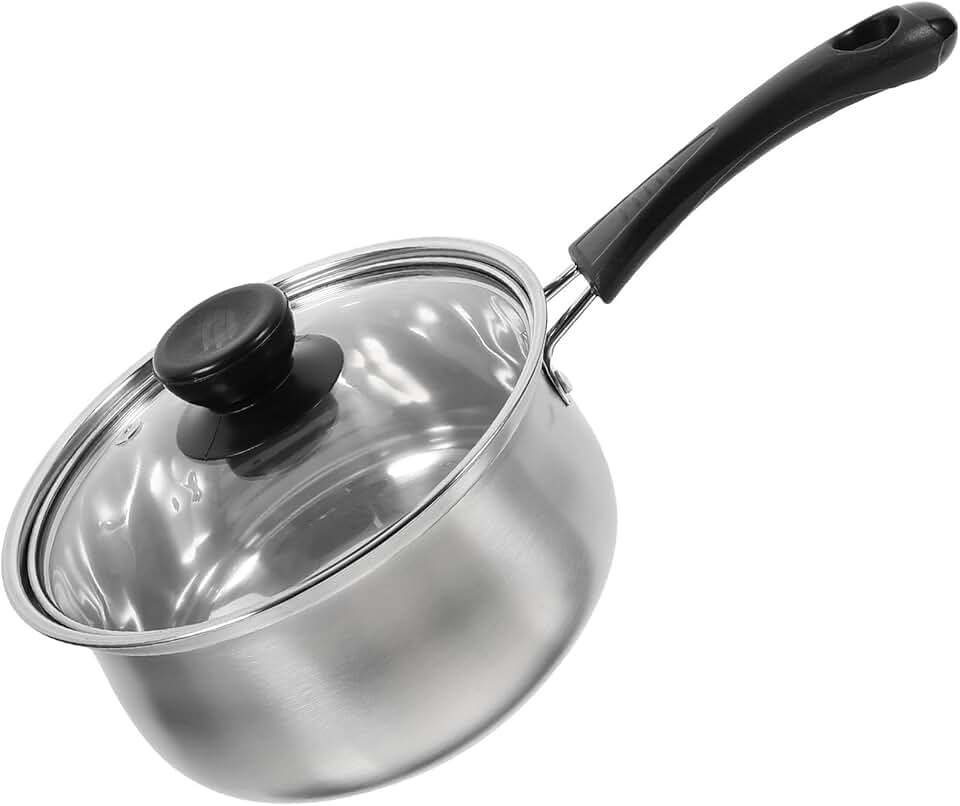 Stainless Steel Cooking Pot with Lid for Milk and Soup