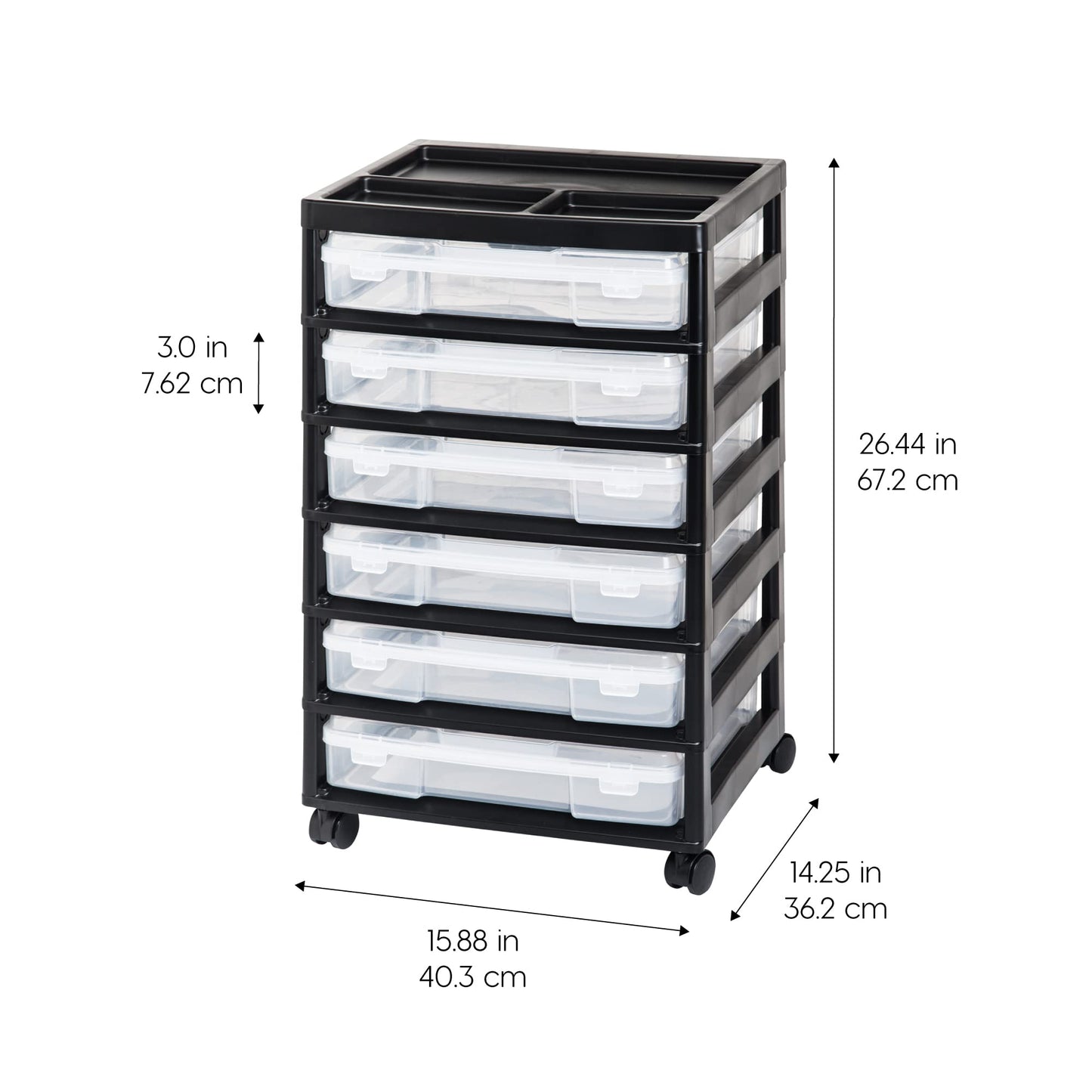 6-Tier Rolling Storage Cart for Scrapbook and Art Supplies