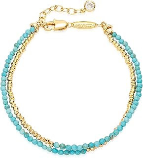 Layered Beaded Stone Bracelet for Women