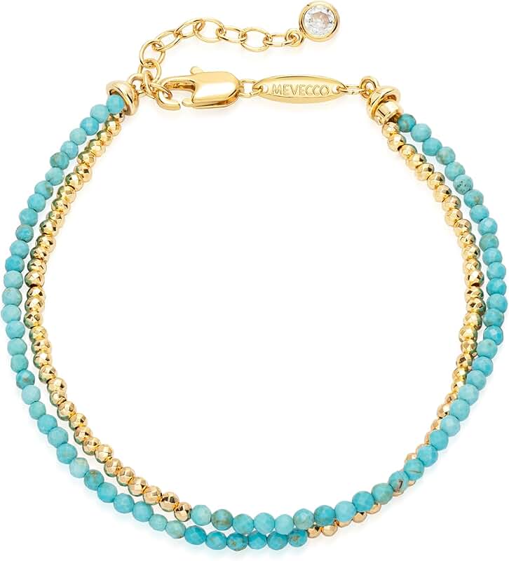 Layered Beaded Stone Bracelet for Women