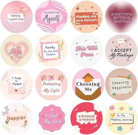 Colorful Heart Stickers, 10 Sets of 16 Designs