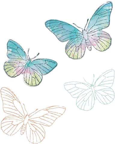 A5 Clear Stamps and Framelits Dies with Butterfly Design