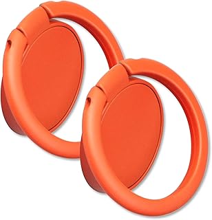Two Matte Finish Round Phone Ring Holders with 360° Rotation
