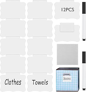 Reusable Basket Label Clips with Chalk Pens