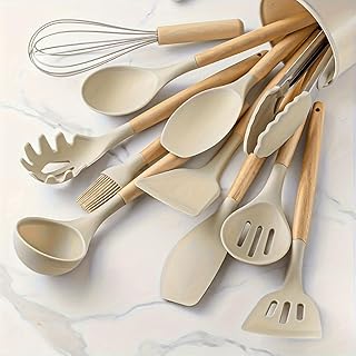 12-Piece Silicone Kitchen Utensil Set with Holder