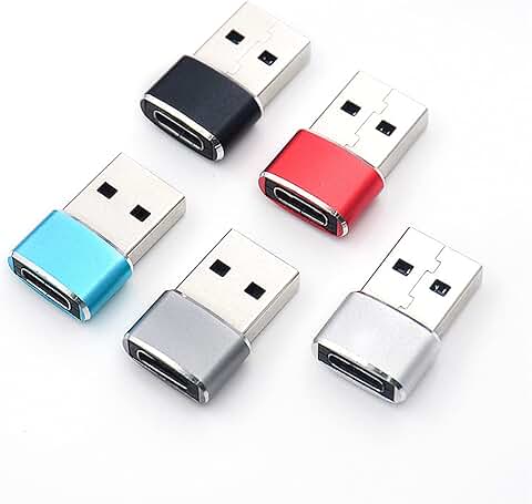 USB C to USB Adapter 5 Pack