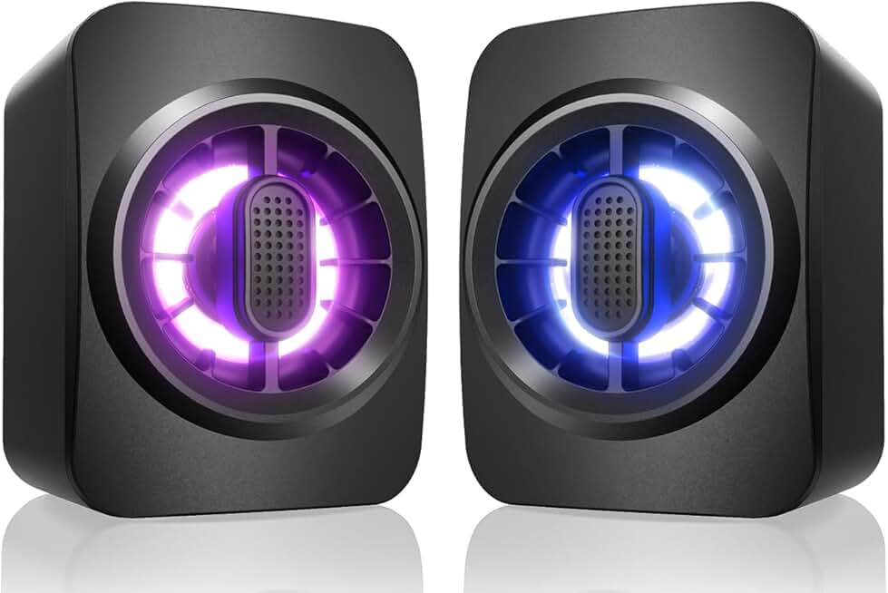 Small RGB USB Computer Speakers with Clear Sound