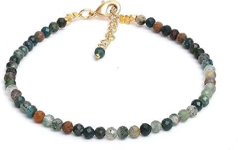 Natural Lightweight Beaded Gemstone Bracelet for Women
