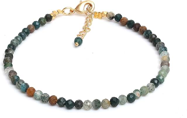 Natural Lightweight Beaded Gemstone Bracelet for Women