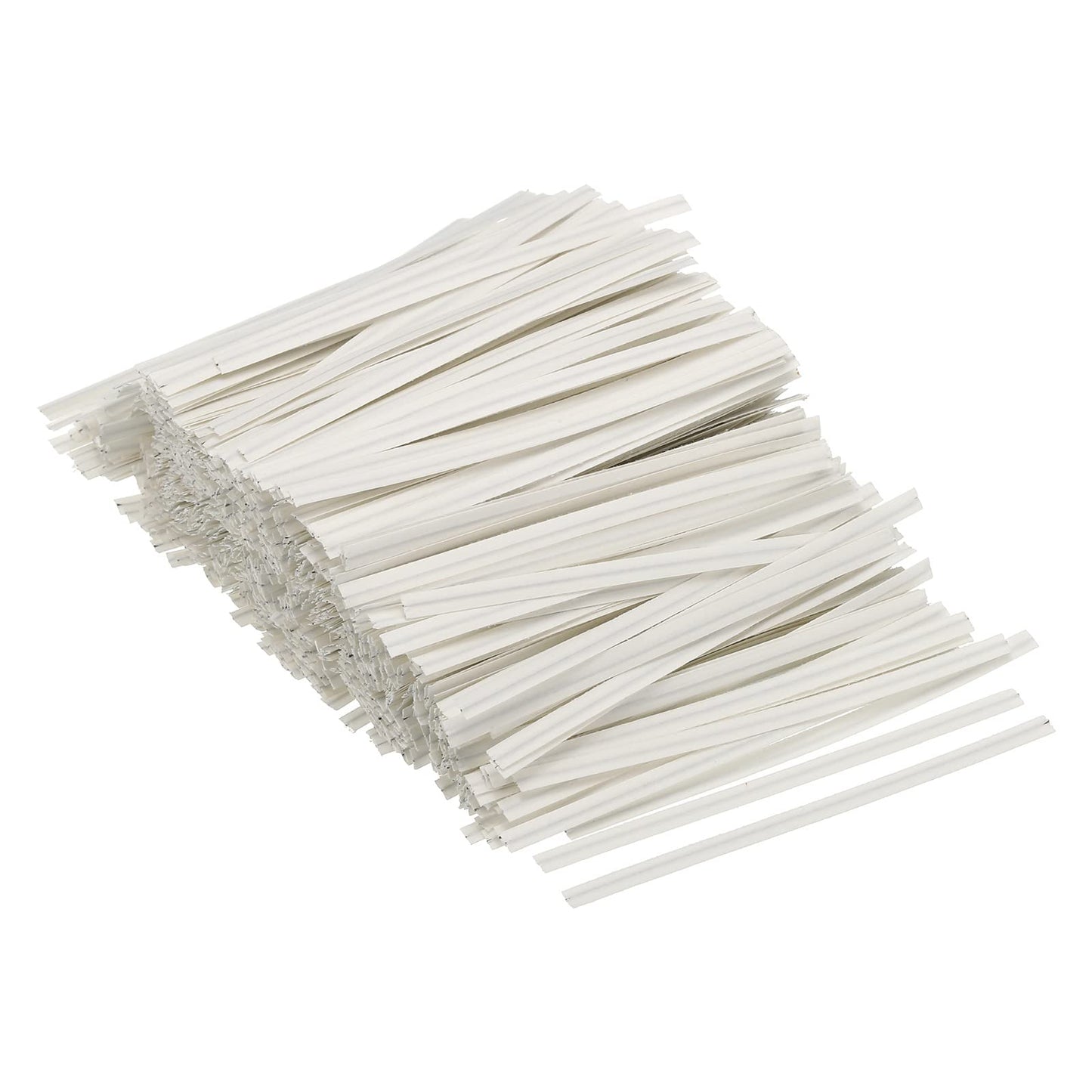 PartyPerfect White Paper Twist Ties 3.5" Pack of 1500