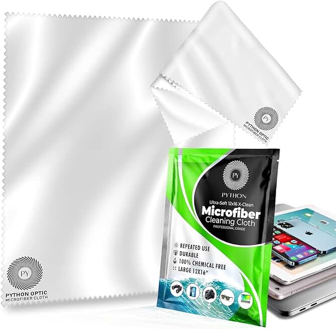 Premium 12x16in OLED Microfiber Cloth for Screen and Lens Cleaning