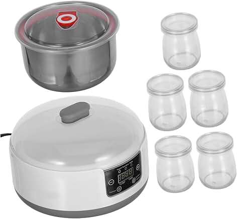 Electric yogurt maker with LCD display and temperature control