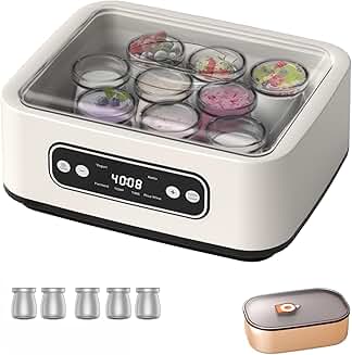 Yogurt Maker with 5 BPA-Free Jars and Temp Control