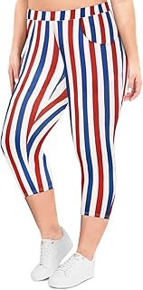 High Waist Plus Size Capri Leggings for Women
