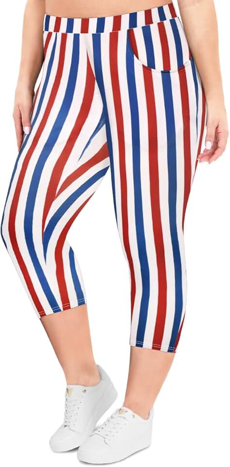High Waist Plus Size Capri Leggings for Women