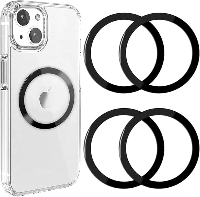Set of four metal rings for magnetic chargers