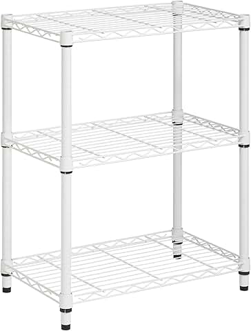 Heavy-Duty 3-Tier Metal Storage Shelf, 14" W x 24" L x 30" H