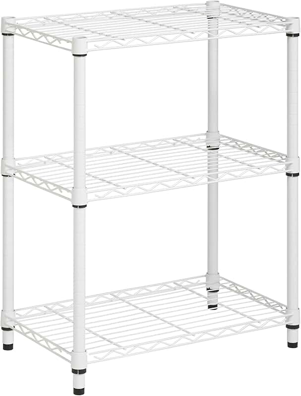 Heavy-Duty 3-Tier Metal Storage Shelf, 14" W x 24" L x 30" H