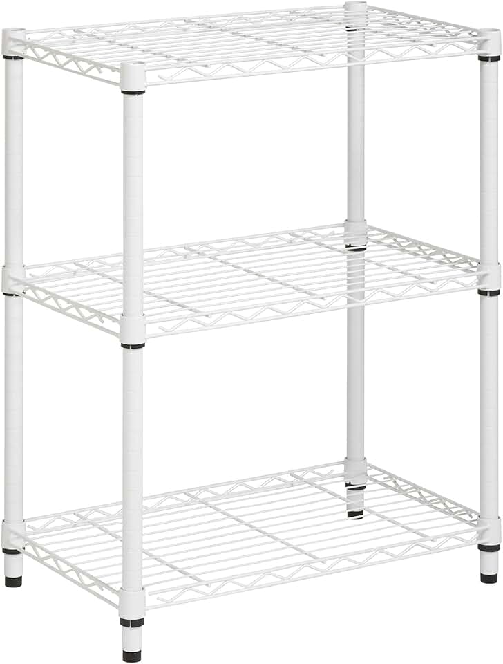 Heavy-Duty 3-Tier Metal Storage Shelf, 14" W x 24" L x 30" H