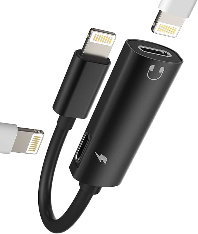 Dual Lightning Audio and Charging Adapter for iPhone and iPad