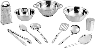 11-Piece Stainless Steel Cookware and Kitchen Tools Set