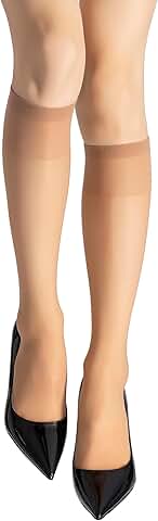 Sheer Knee High Stockings for Women, 6 Pairs