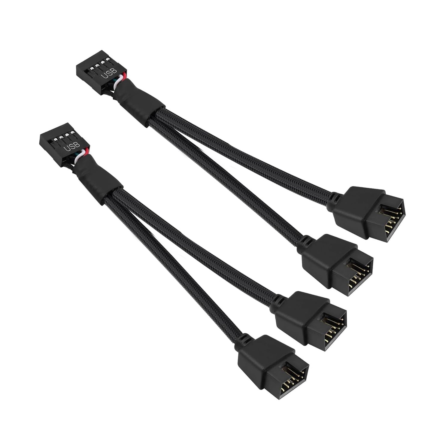 USB 2.0 Motherboard Header Extension Cable, 2 Pack