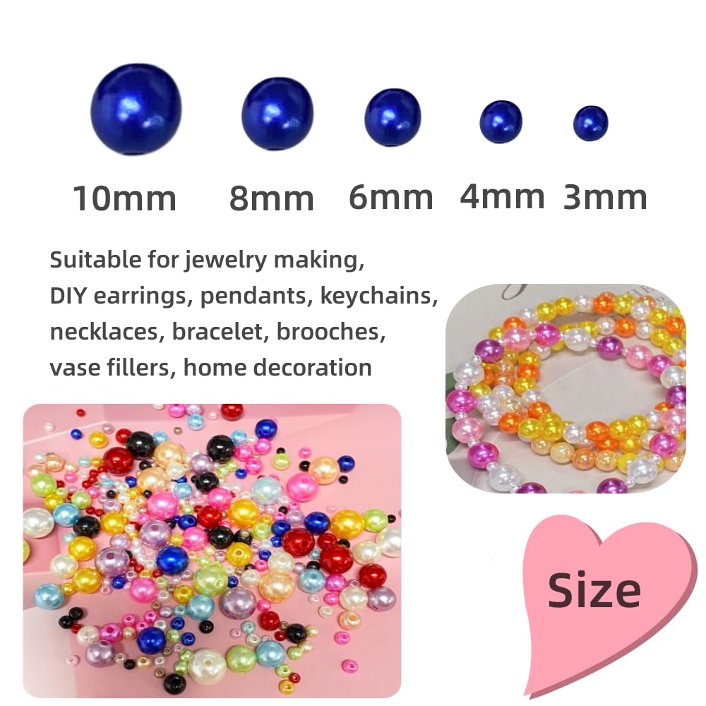 3000pcs 3mm Pearl Beads for Jewelry and Home Decor