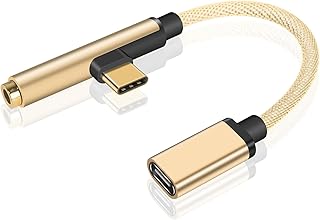 USB C to 3.5mm Headphone and Charger Adapter, 14cm