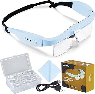 Hands-Free Lighted Magnifying Glass for Crafts and Hobbies