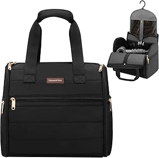 Travel Hair Tool Organizer with Wig Compartment