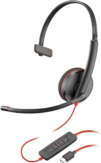 Blackwire 3210 Wired Headset with Noise-Canceling Mic