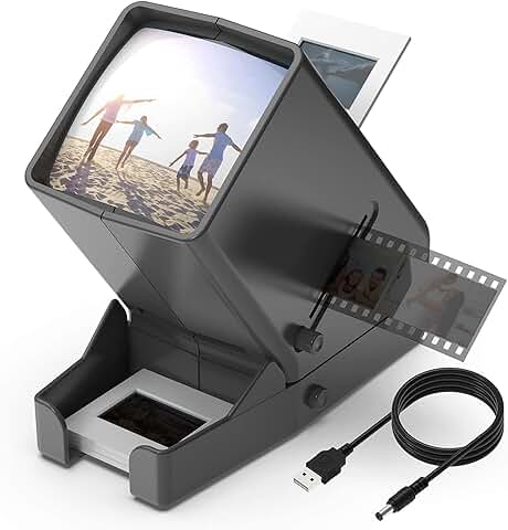 35mm Slide and Film Viewer with LED Light and 3X Magnification