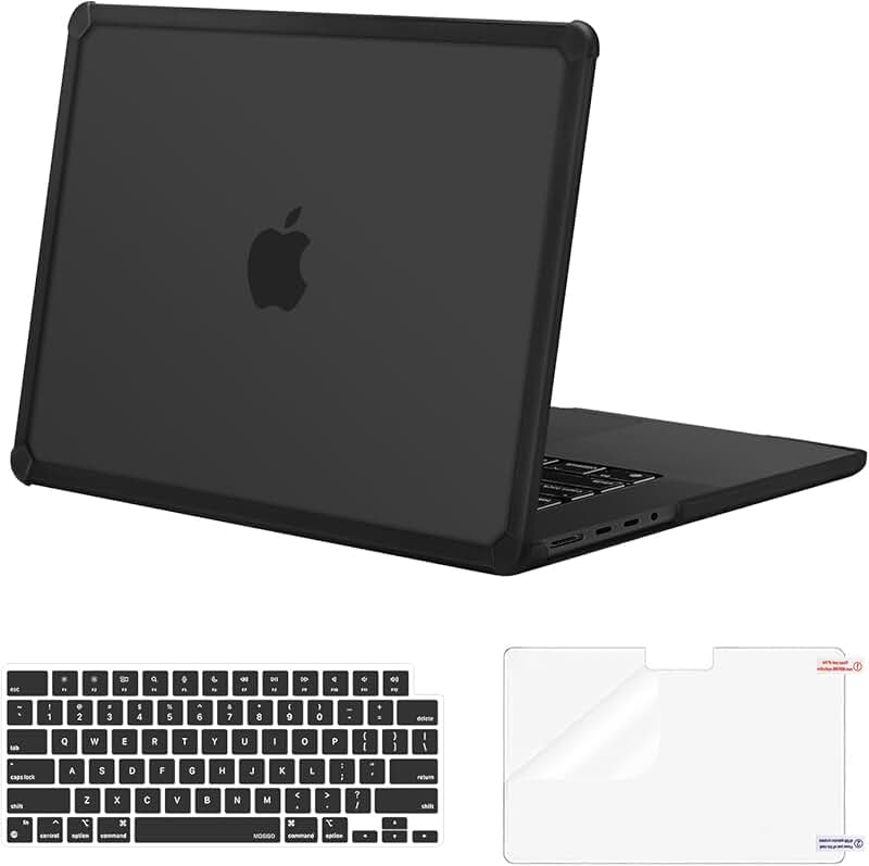 Heavy Duty TPU Bumper and Screen Film for 14-Inch MacBook Pro